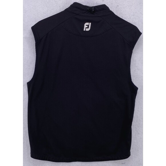 FootJoy Vest Men's Size Medium Full Zip Performance Black Sleeveless Golf - Picture 3 of 12